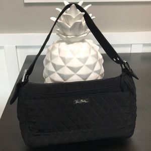 Vera Bradley Microfiber black quilted shoulder bag